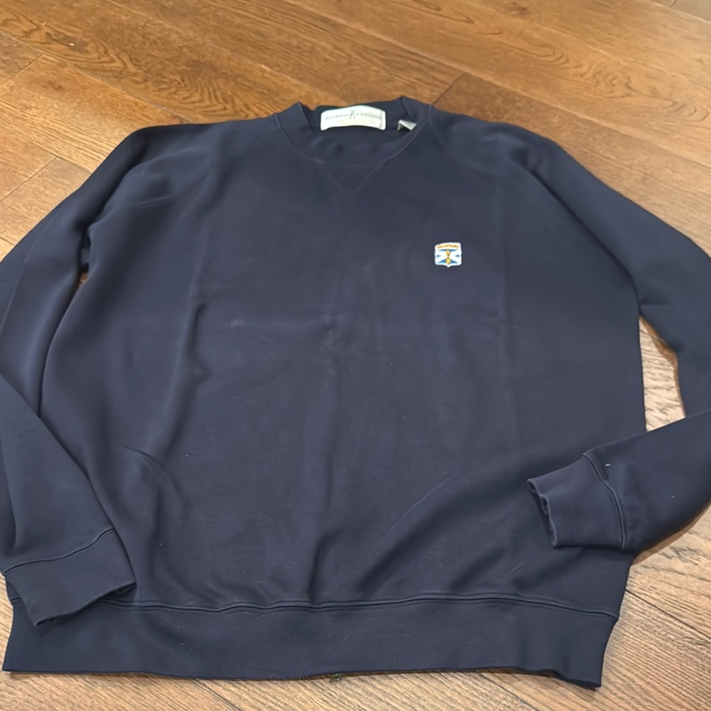 Fairway & Greene. Medium, blue sweatshirt. Always dry cleaned.